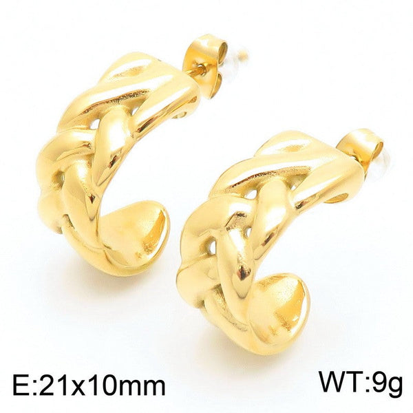 Kalen C-shaped J Hoop Earrings Wholesale