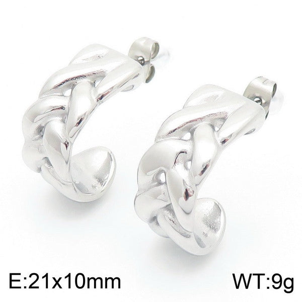 Kalen C-shaped J Hoop Earrings Wholesale