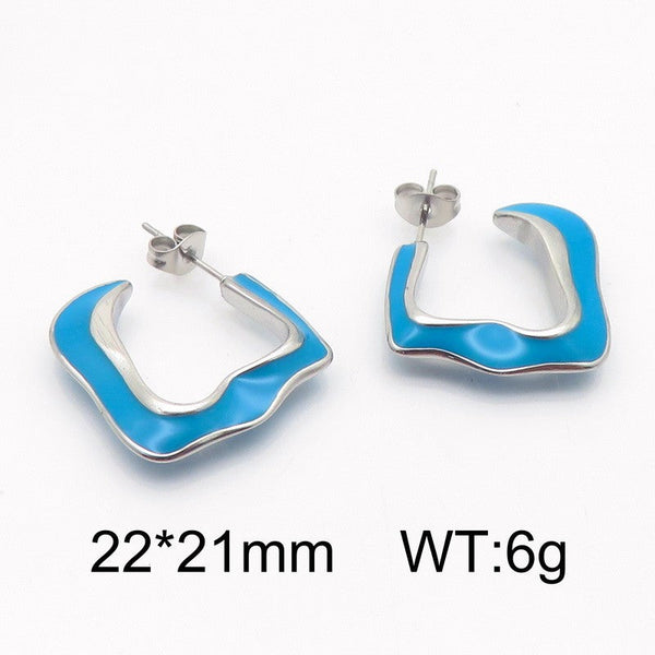 Kalen Hoop Enamel Earrings Wholesale