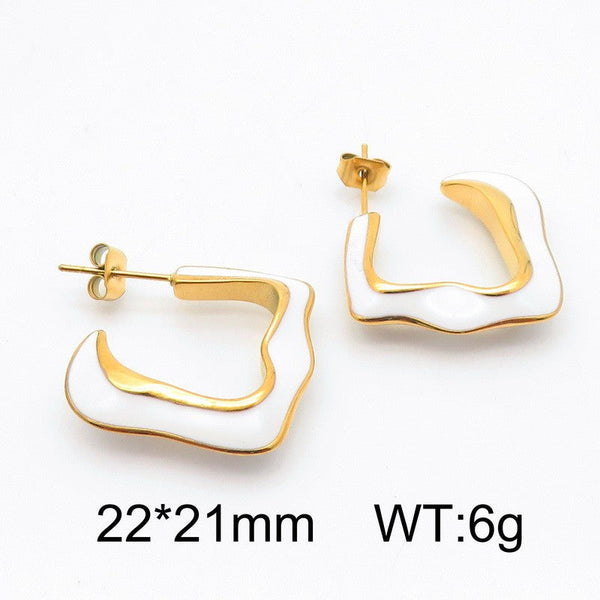 Kalen Hoop Enamel Earrings Wholesale