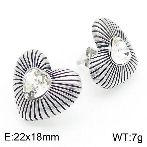 Kalen Heart Zircon Earrings for Women