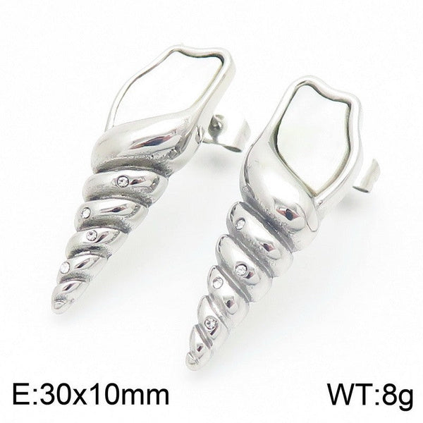 Kalen Ribbed Chunky Drop Earrings for Women