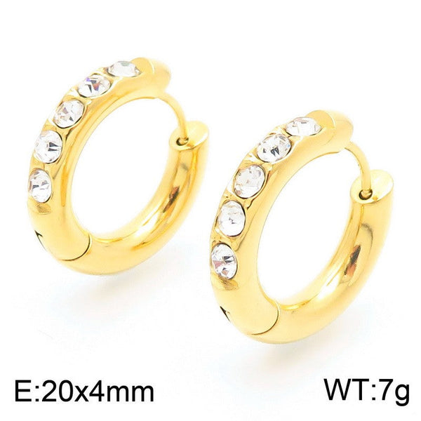 Kalen Zircon Hoop Earrings Wholesale