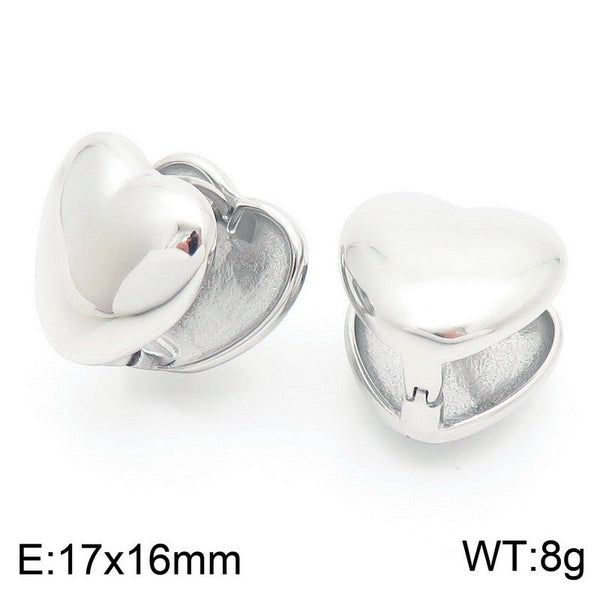 Kalen Heart Chunky Hoop Earrings Wholesale