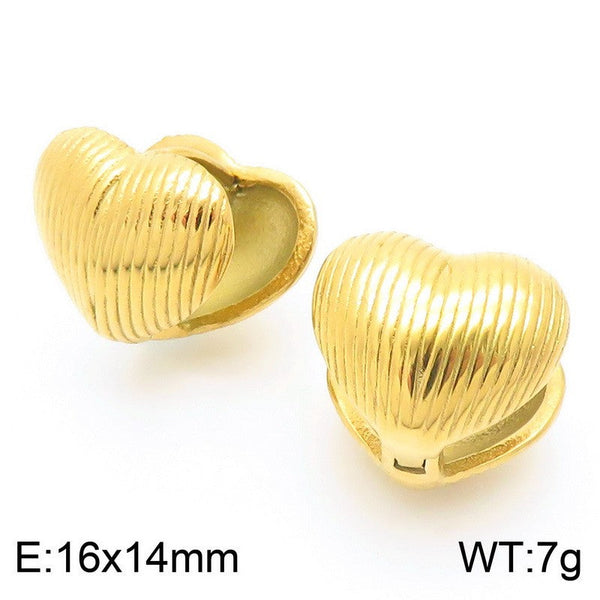 Kalen Heart Chunky Hoop Earrings Wholesale