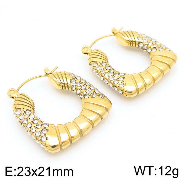 Kalen Zircon Hoop Earrings for Women