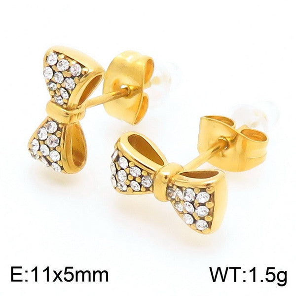 Kalen Zircon Knot Stud Earrings for Women