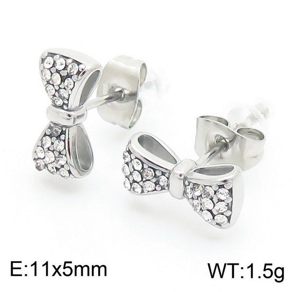 Kalen Zircon Knot Stud Earrings for Women