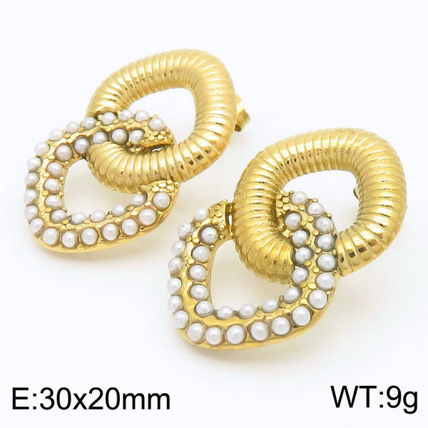 Kalen Heart Drop Pearl Earrings for Women