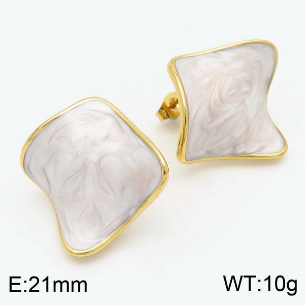 Kalen Enamel Stud Earrings for Women