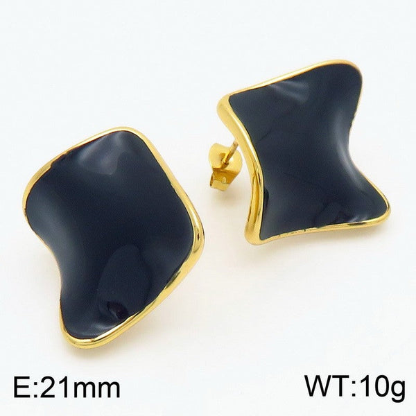 Kalen Enamel Stud Earrings for Women