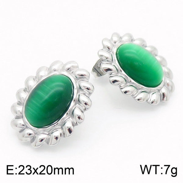 Kalen Vintage Stone Stud Earrings for Women