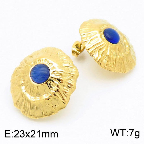 Kalen Vintage Stone Stud Earrings for Women