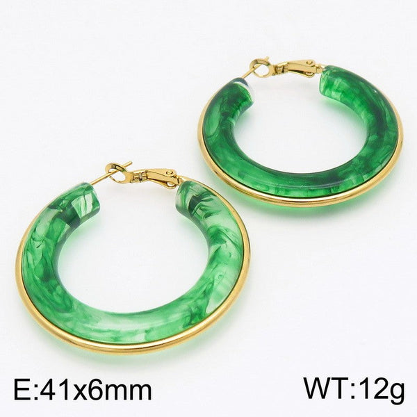 Kalen Stone Hoop Earrings for Women