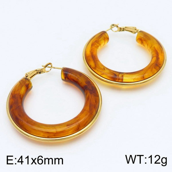 Kalen Stone Hoop Earrings for Women