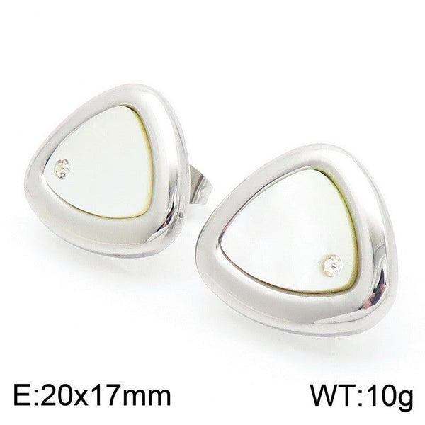 Kalen Shell Heart Stud Earrings for Women