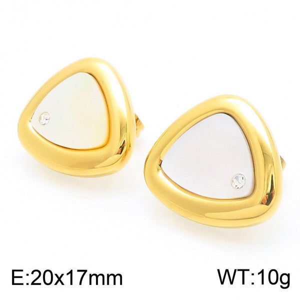 Kalen Shell Heart Stud Earrings for Women