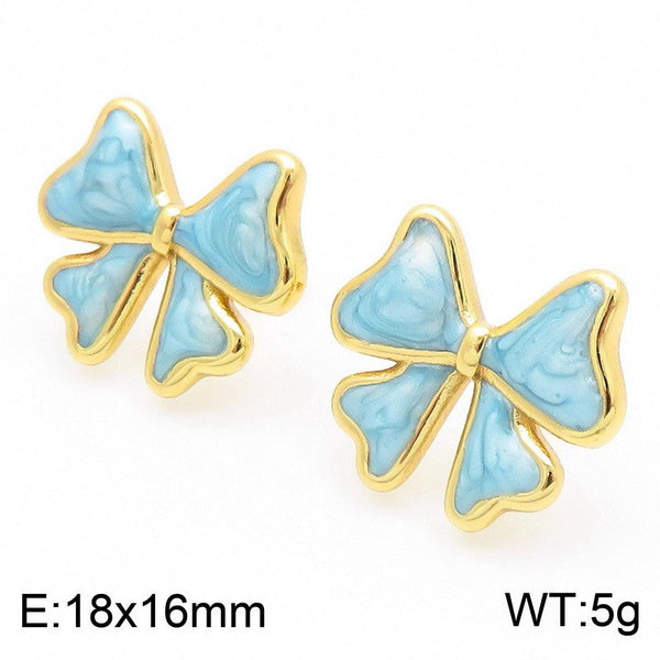 Kalen Zircon Butterfly Stud Earrings for Women