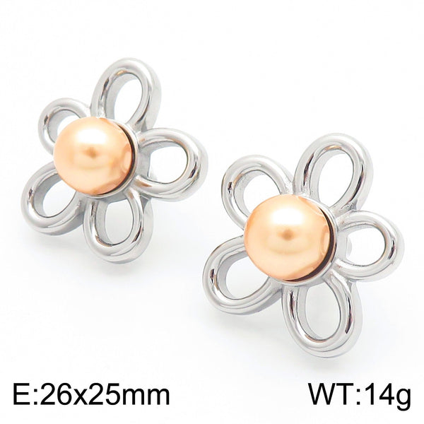 Kalen Flower Pearl Earrings for Women