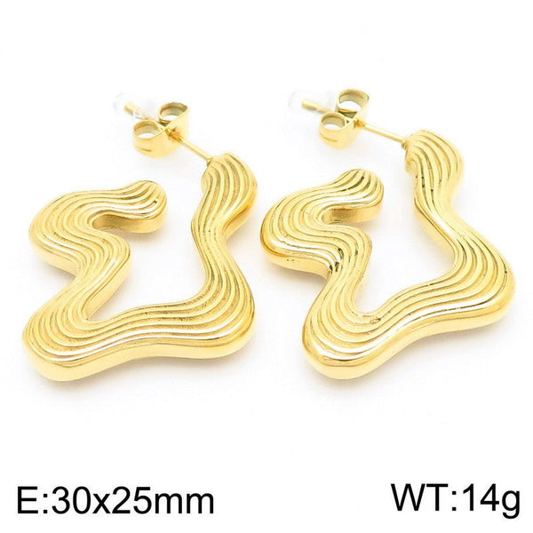 Kalen Stainless Steel Hoop Earrings for Women