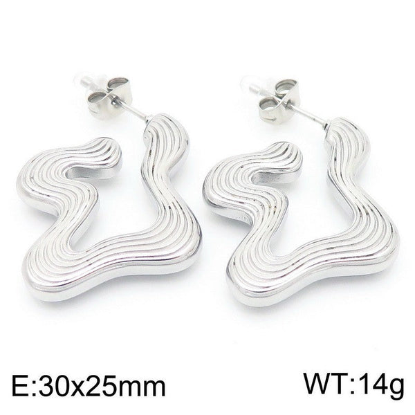 Kalen Stainless Steel Hoop Earrings for Women