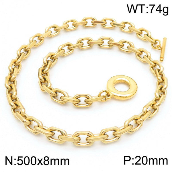 Kalen 8mm Loop Chain OT Clap Necklace for Men Women Wholesale