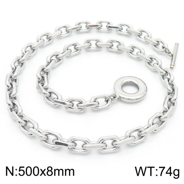 Kalen 8mm Loop Chain OT Clap Necklace for Men Women Wholesale