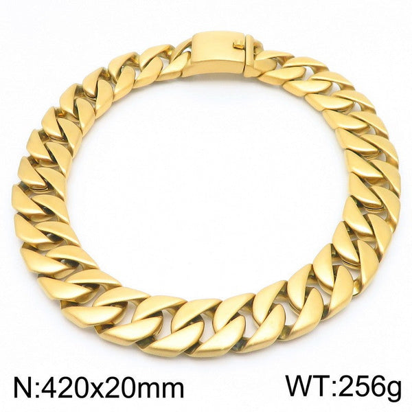 Kalen 20mm Stainless Steel Cuban Chain Necklace Wholesale for Women