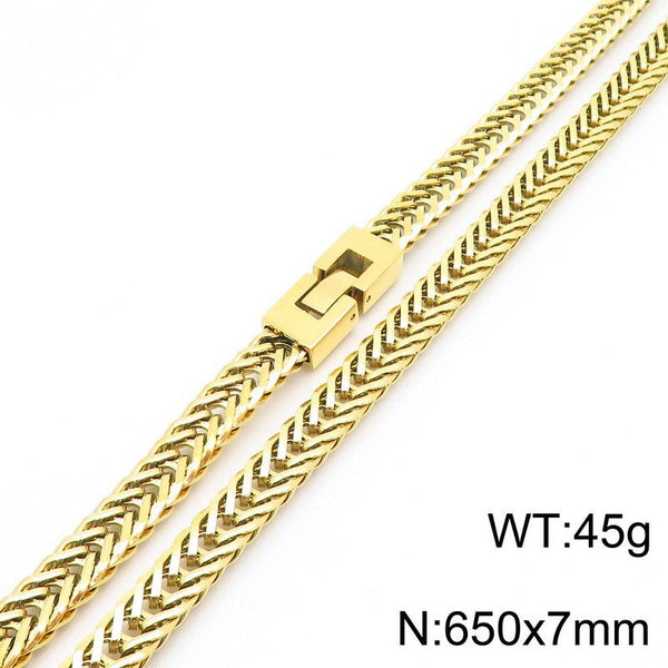 Kalen 7mm Foxtail Link Chain Necklace Wholesale for Men