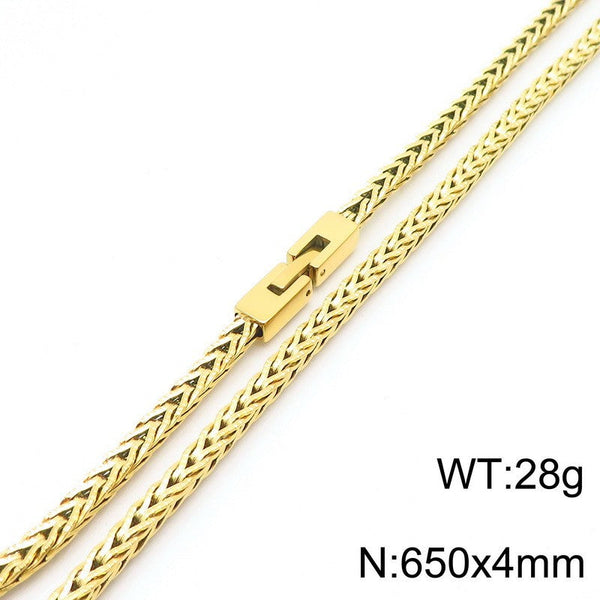 Kalen 4mm Foxtail Link Chain Necklace Wholesale for Men