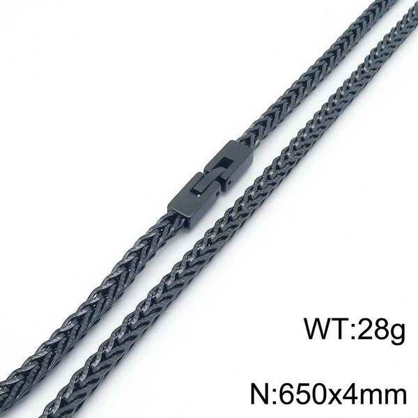 Kalen 4mm Foxtail Link Chain Necklace Wholesale for Men