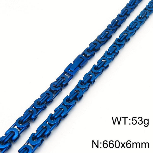 Kalen 6mm Byzantine Link Chain Necklace Wholesale for Men