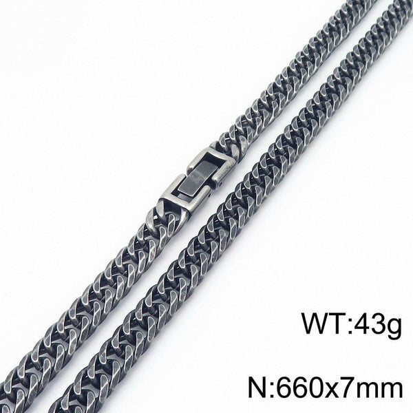 Kalen Stainless Steel Curb Cuban Chain Necklace for Men Wholesale