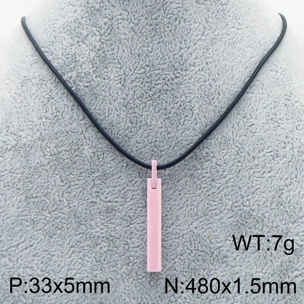 Kalen Engraved Bar Pendant Necklaces