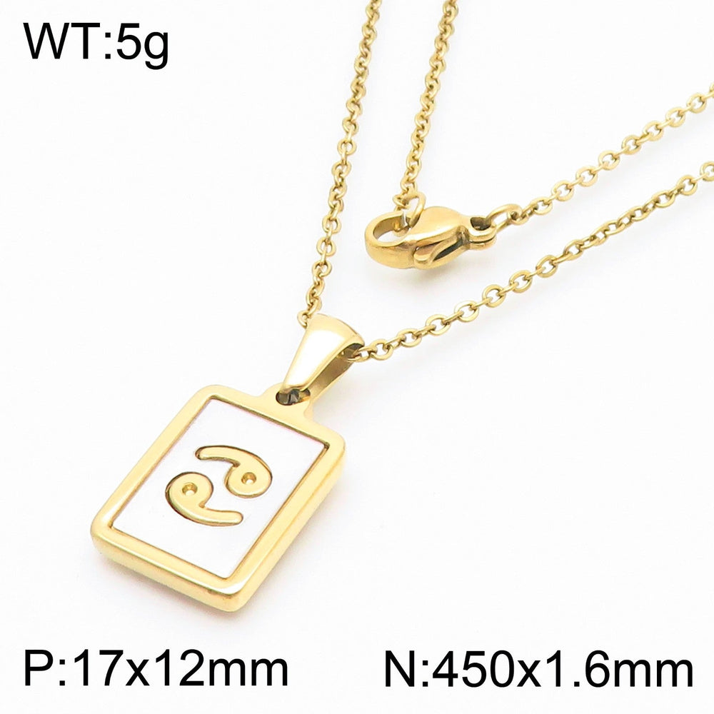 Kalen Constellation Cameo Shell Zodiac Pendant Necklace for Women - view 1