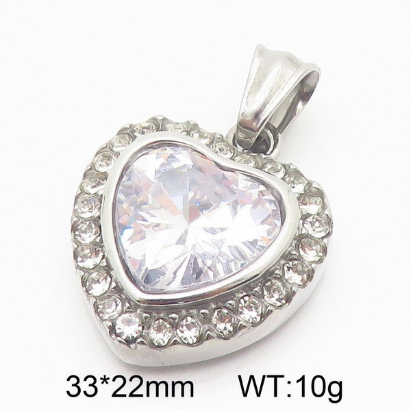 Kalen Zircon Heart Pendant Necklace