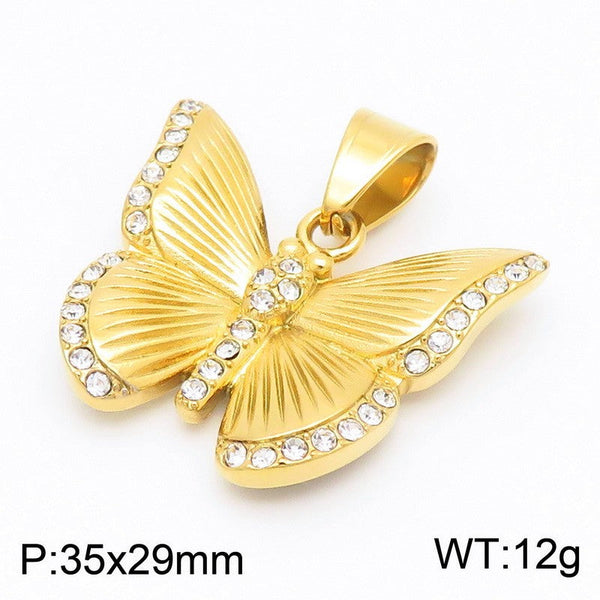 Kalen Zircon Butterfly Pendant Necklace