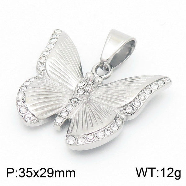 Kalen Zircon Butterfly Pendant Necklace