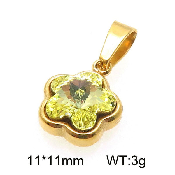 Kalen Zircon Flower Pendant Necklace for Women Wholesale