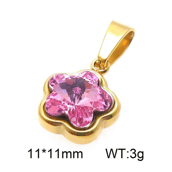 Kalen Zircon Flower Pendant Necklace for Women Wholesale