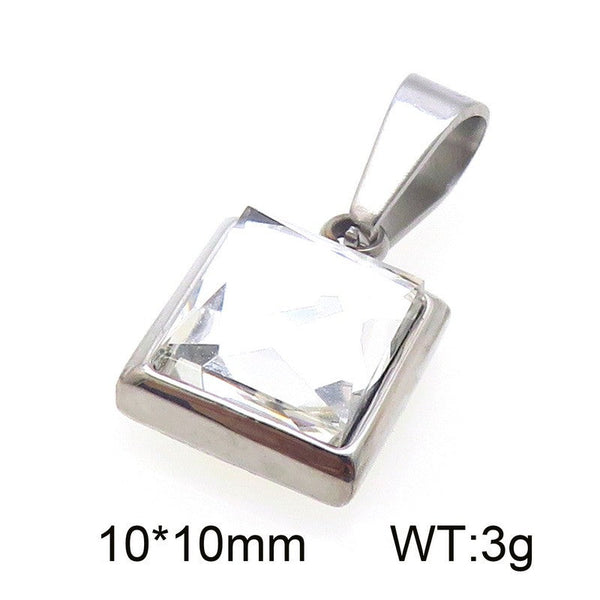 Kalen Zircon Square Pendant Necklace for Women Wholesale