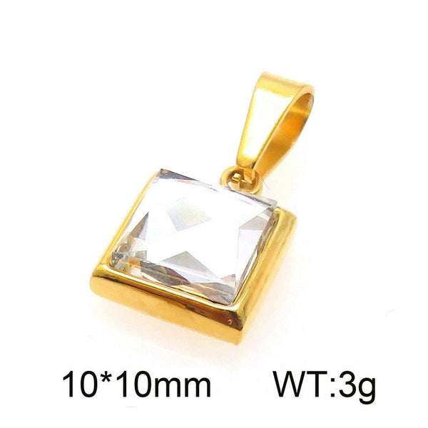 Kalen Zircon Square Pendant Necklace for Women Wholesale