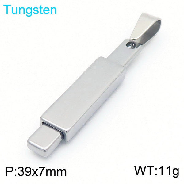 Kalen Tungsten Bar Pendant Necklace