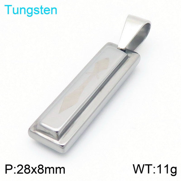 Kalen Tungsten Bar Pendant Necklace