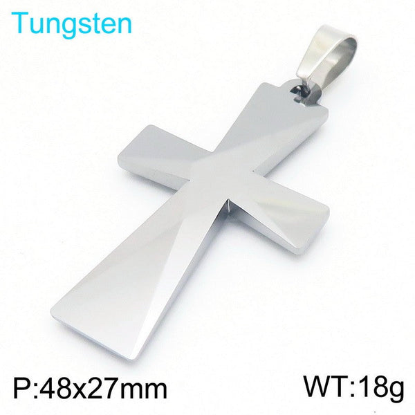 Kalen Tungsten Cross Pendant Necklace