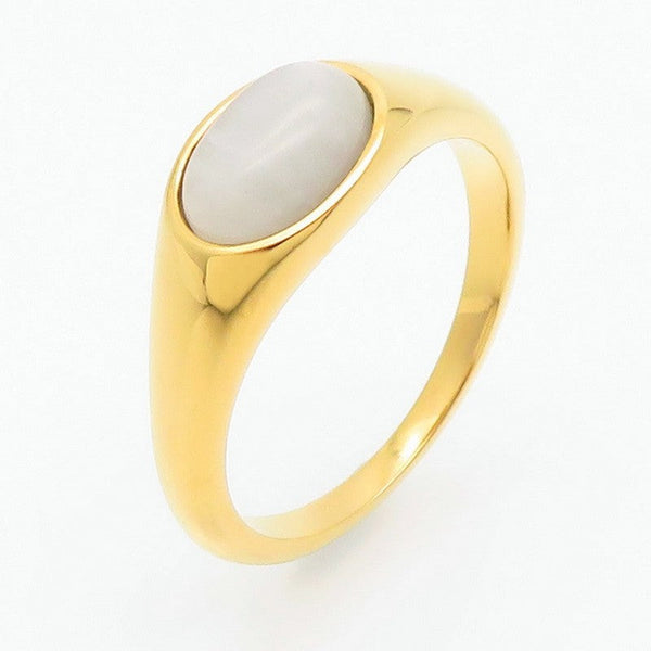 Kalen Stainless Steel Oval Stone Ring for Men Women Wholesale