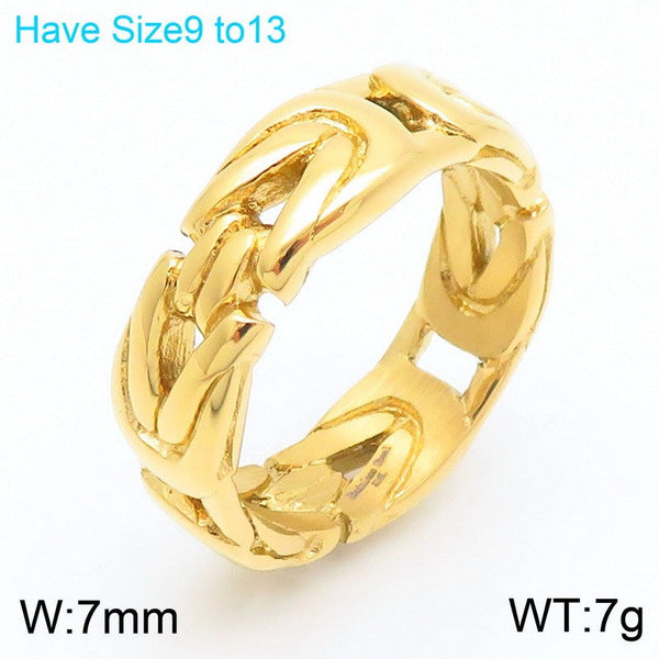 Kalen Byzhantine Chain Rings for Men Wholesale