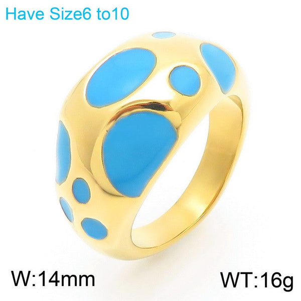 Kalen Enamel Dome Ring for Women