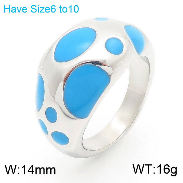 Kalen Enamel Dome Ring for Women