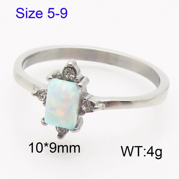 Kalen Rectangle Opal Ring for Women